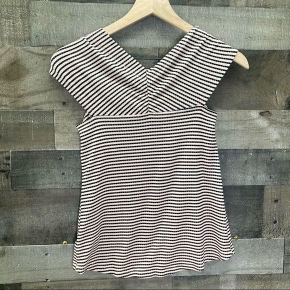 Ella Moss Ava Striped Cross Crossover Top - Picture 3 of 10